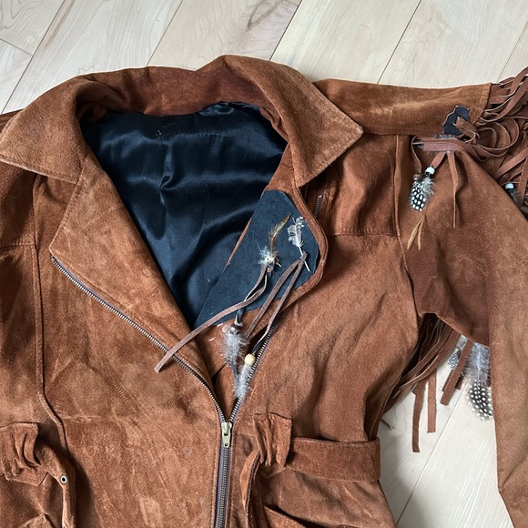 Suede Fringe Leather Jacket - Picture 2 of 5